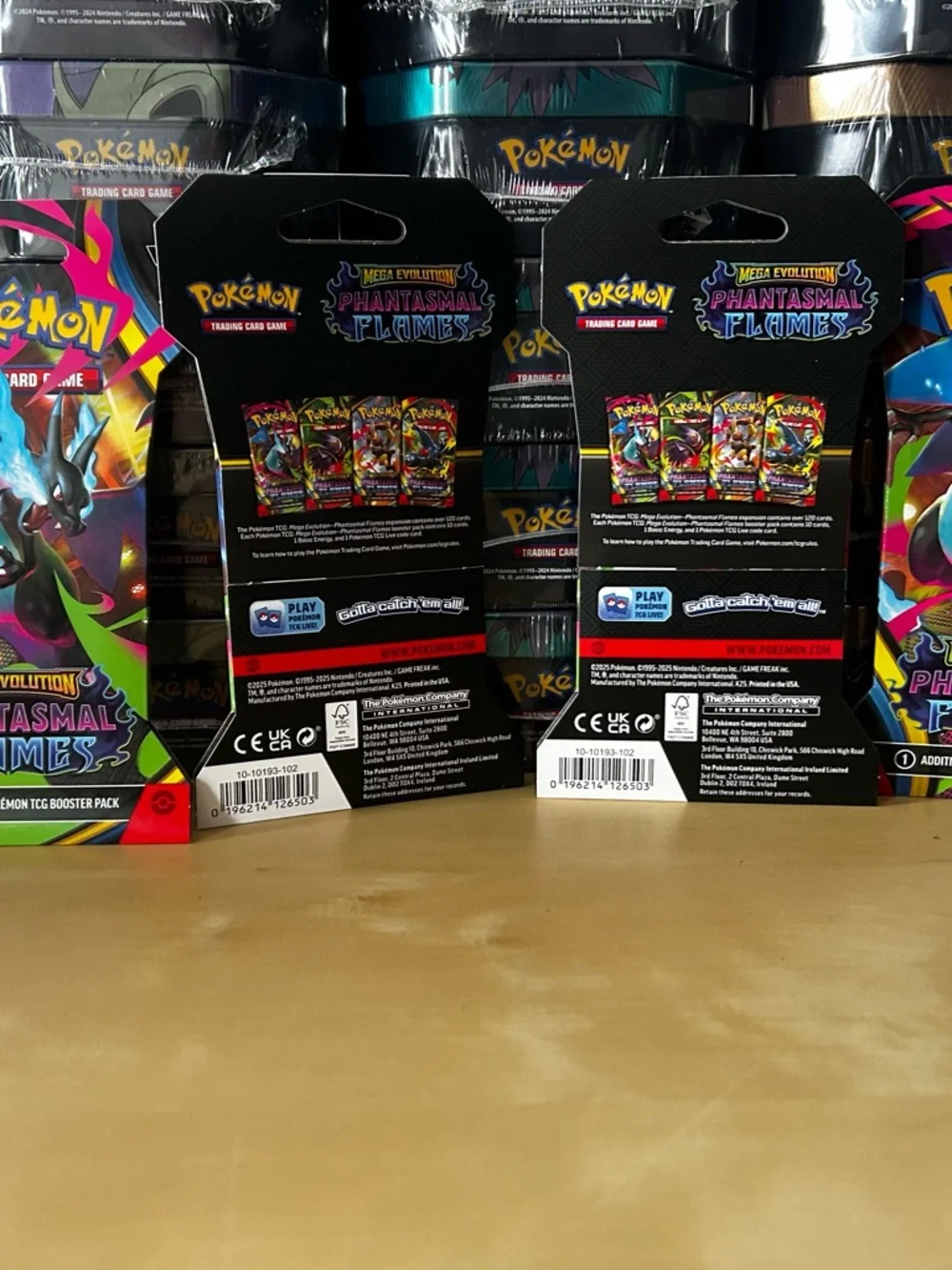 4 Pokémon TCG Phantasmal Flames Booster Pack - Charizard Artwork - Multicolor